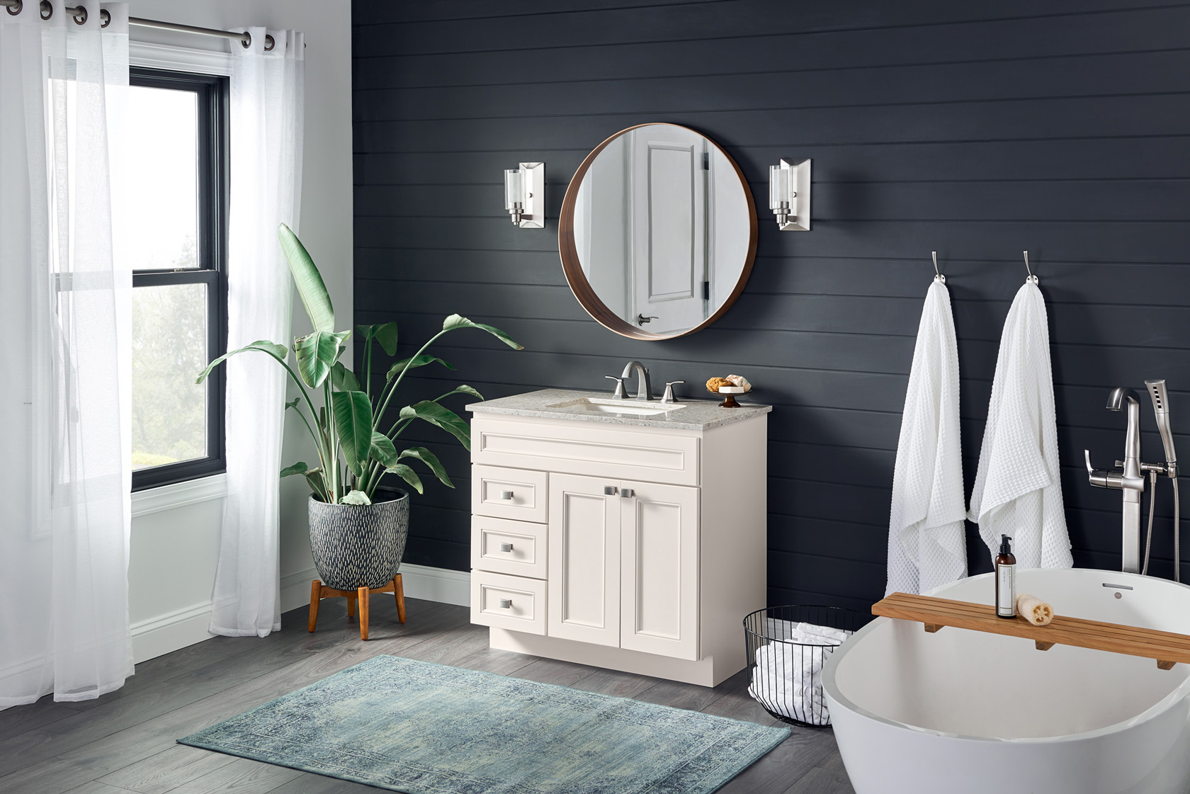 Opal Vanity with Copper Sand Quartz